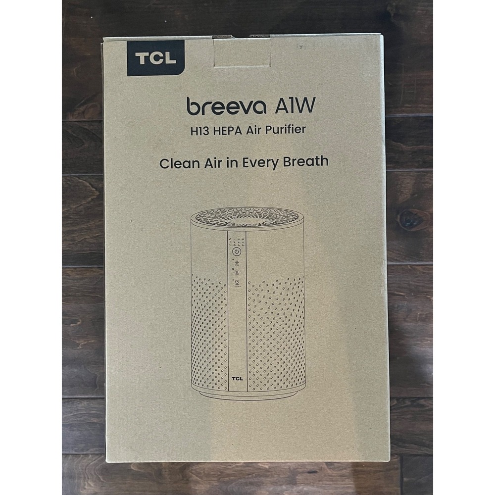 TCL Breeva A1W Smart WiFi Air Purifier H13 HEPA Filter Alexa Google White